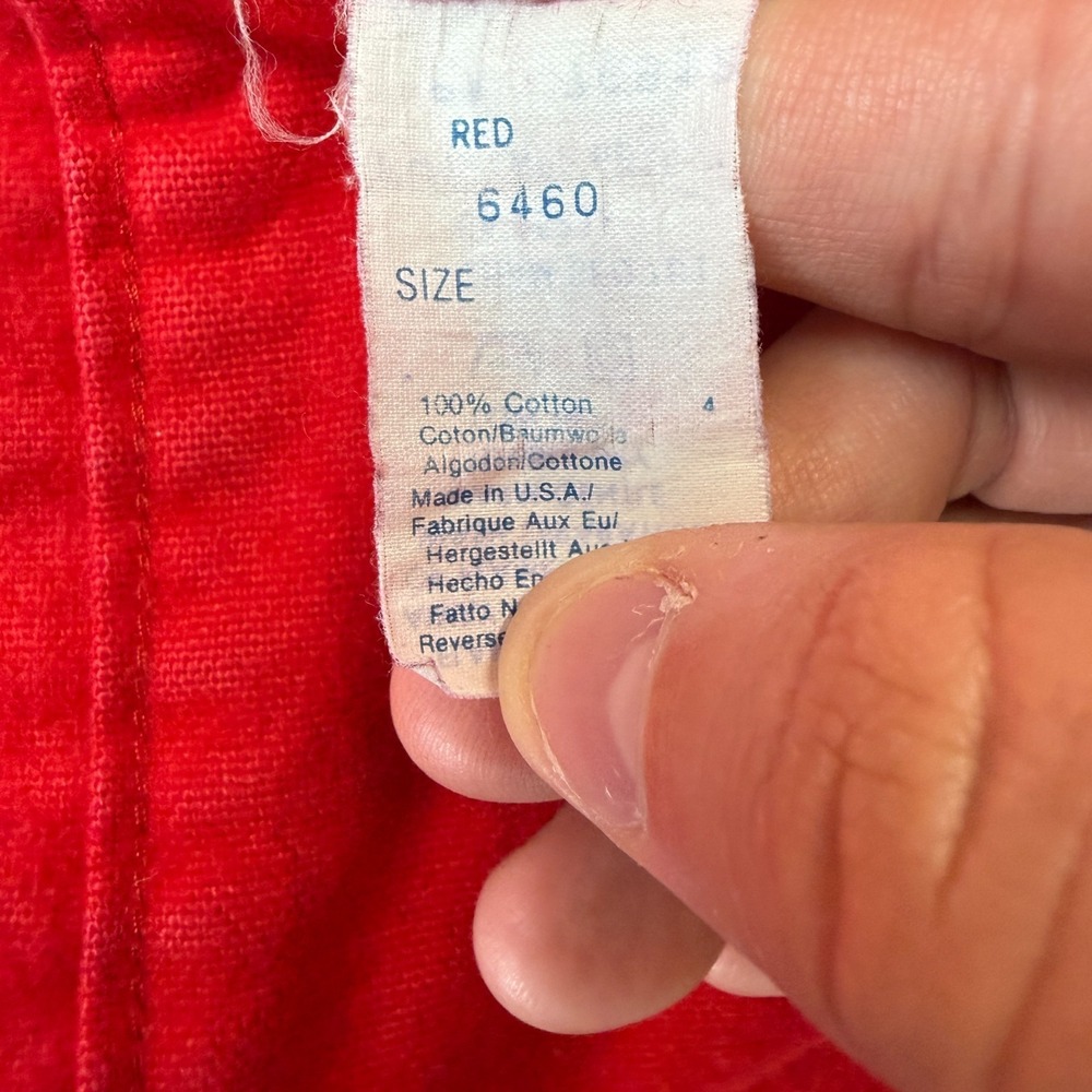 VTG Woolrich Shirt Mens Large Red Chamois Cloth Flannel Heavy Workwear Chore 90s - Picture 6 of 10